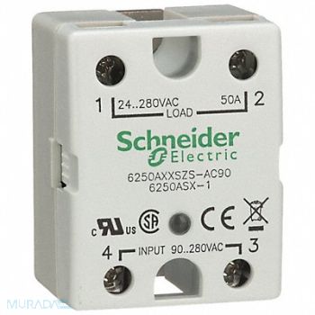 SCHNEIDER Solid State Relay In 90 to 280VAC 50, 6CVA9