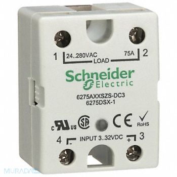 SCHNEIDER Solid State Relay In 3 to 32VDC 75, 6CVC2