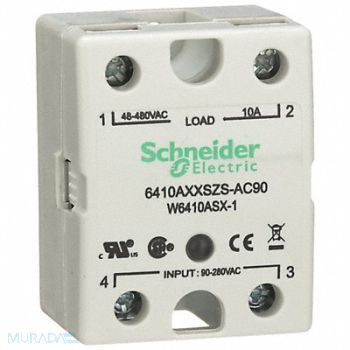 SCHNEIDER Solid State Relay In 90 to 280VAC 10, 6CVC3