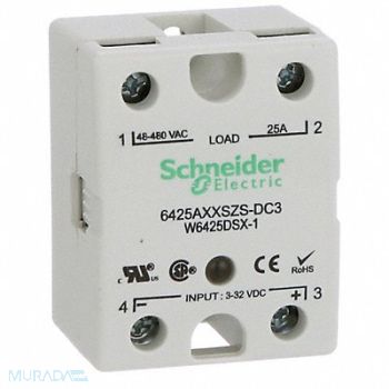 SCHNEIDER Solid State Relay In 3 to 32VDC 25, 6CVC6
