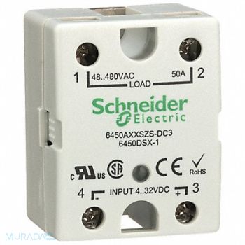 SCHNEIDER Solid State Relay In 3 to 32VDC 50, 6CVD0