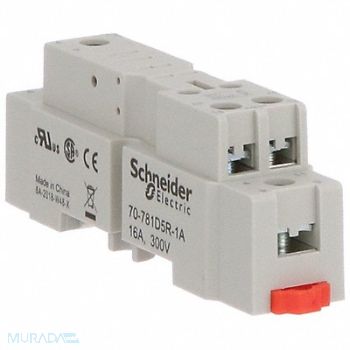 SCHNEIDER Rly Sckt Fingr Saf Squae 5 Pin Scrw Clmp, 6CVE2