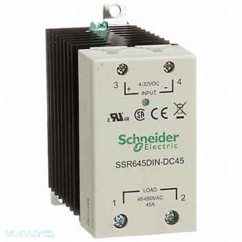 SCHNEIDER Solid State Relay In 3 to 32VDC 45, 6CXA7