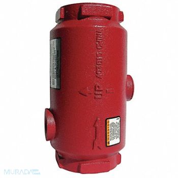 BELL GOSSETT Inline Air Separator Cast Iron 1-1/4 In., 6ETT5