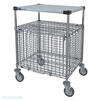 METRO Wire Security Cart SS 39H 24W x 30L, 6GJY9