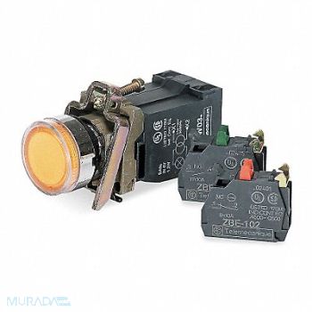 SCHNEIDER ELECTRIC Illuminated Push Button 22mm Yellow, 6HL19