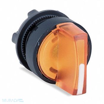 SCHNEIDER ELECTRIC Illum Selector Switch 3 Pos 22mm Yellow, 6HV42