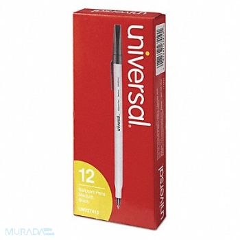 UNIVERSAL Ballpoint Pens Black PK12, 6NEG8