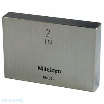MITUTOYO Gage Block Rect Steel 2.00 In ASME 0, 6NRE5