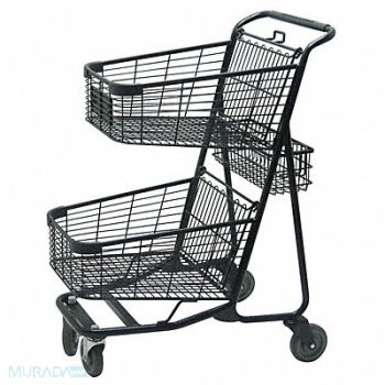 R.W. ROGERS COMPANY INC Two Tier Shopping Cart 29 in L 300 lb., 6PPZ9