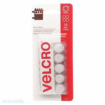 VELCRO BRAND Reclosable Fastener White 5/8 PK15, 6PXV1