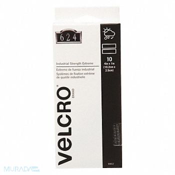 VELCRO BRAND Reclosable Fastener Shapes Gray 1x4 PK10, 6PXV9