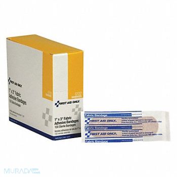 FIRST AID ONLY Bandage Beige Fabric PK100, 6TEW6