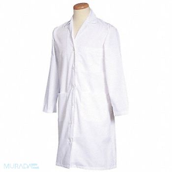 FASHION SEAL Lab Coat XL White 39-1/2 in L, 6TUF9