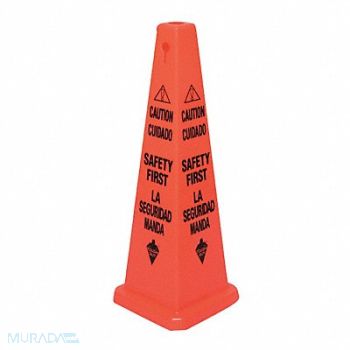 TOUGH GUY Traffic Cone Orange Polypropylene 36in H, 6VKP6