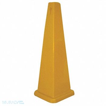 TOUGH GUY Traffic Cone Yellow Polypropylene 26in H, 6VKR3