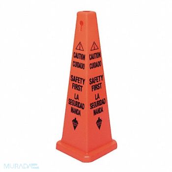 TOUGH GUY Traffic Cone Orange Polypropylene 26in H, 6VKR2