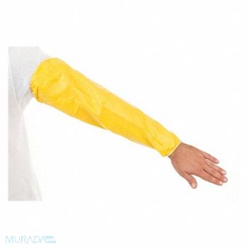 INTERNATIONAL ENVIROGUARD Sleeves 18 in L Yellow PK200, 6XMT8