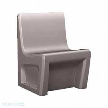 SENTINEL Armless Chair Floor Mount Stone Gray, 783EV8