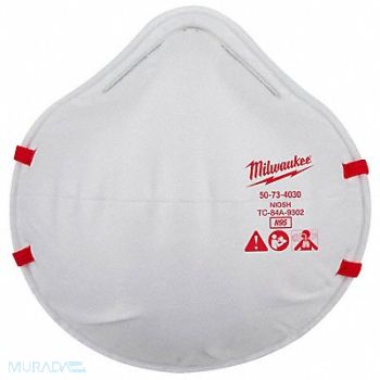 MILWAUKEE Respirator Mask Material PP PK20, 787VJ1