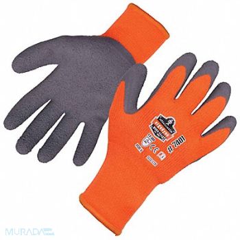 PROFLEX BY ERGODYNE Thermal Coated Glove 2XL Orange PR, 793NX0