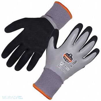 PROFLEX BY ERGODYNE Thermal Coated Glove L Gray PR, 793NX3