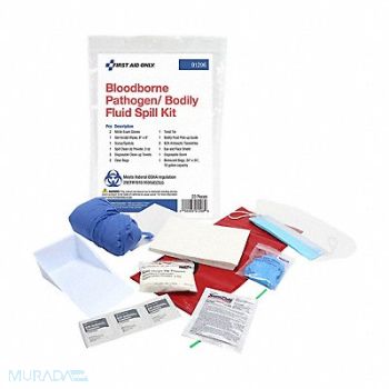 FIRST AID ONLY Bloodborne Pathogen Bodily Fluid Kit, 793PE8