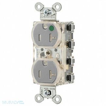HUBBELL Snpcnct Recp Gray 20 A 2P3W Mod Wrng, 799ZA6