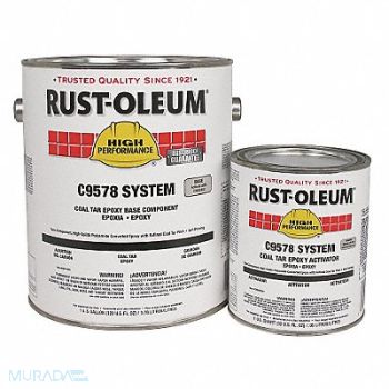 RUST-OLEUM Epoxy Activator/Finish C9578 Black 1 gal, 7AK54