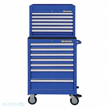 WESTWARD Blue Light Duty Tool Chest/Cabinet Combo, 7CY27