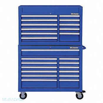 WESTWARD Blue Heavy Duty Tool Chest/Cabinet Combo, 7CY36