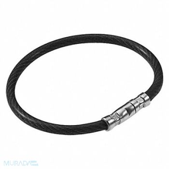 LUCKY LINE PRODUCTS Twisty Key Ring Black PK5, 3EGN1