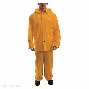 TINGLEY E0133 Rain Suit Jacket/Bib Unrated Yellow 2XL, 9RY07