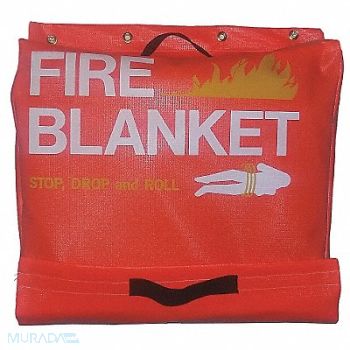 GRAINGER APPROVED Fire Blanket Vinyl Tote, 8AA30