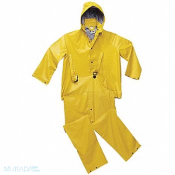 MCR SAFETY Rain Hood Yellow Snaps Nylon, 3JRJ9