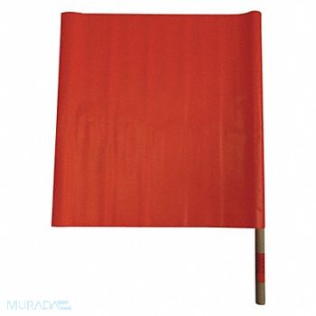 GRAINGER APPROVED Handheld Warning Flag Hi-Vis Orange, 8AE39