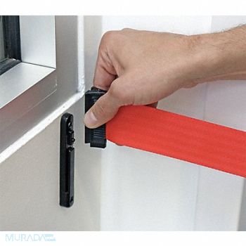 TENSABARRIER Wall Mount Receiver Black, 8AT19