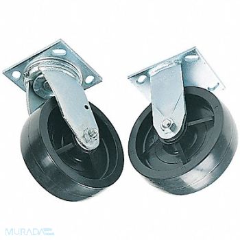 GREENLEE Caster Set Rubber 10-1/4 W Silver, 172K29