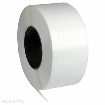 GRAINGER APPROVED Plastic Strapping 19 lb White 9000 ft., 8DV01