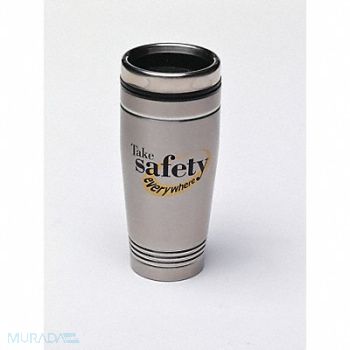 QUALITY RESOURCE GROUP Travel Mug Take Safety Everywhere 18 oz., 8EYU3