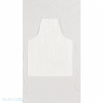 GRAINGER APPROVED Disposable Bib Apron White Universal, 8F998