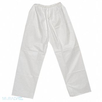 GRAINGER APPROVED Disposable Pants 3XL White Elastic Waist, 8RVZ4