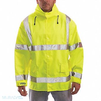TINGLEY Rain Jacket Class 3 Type P Ylw/Grn XL, 9J961