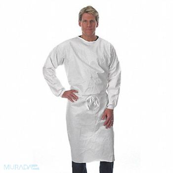 LAKELAND Disposable Sleeve Apron White S, 8FFA8