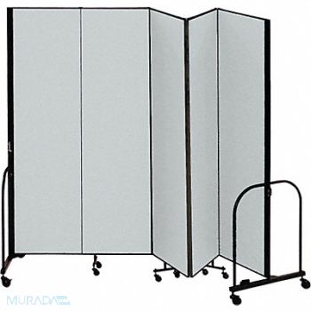 SCREENFLEX F1883 Partition 9 Ft 5 In W x 5 Ft H Gray, 9W407