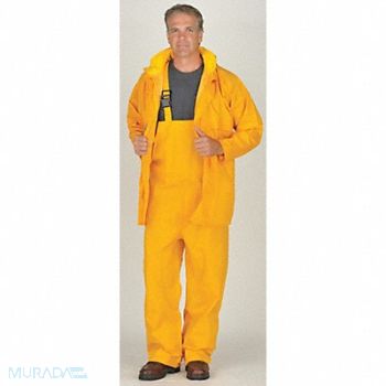 VIKING Rain Suit w/Jacket/Bib Unrated Yellow XL, 8FT26