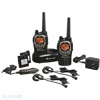 MIDLAND Portable Two Way Radios 6W 50 Ch PR, 8MNC9