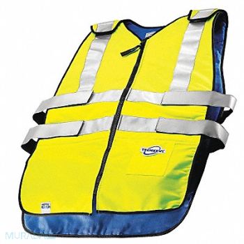 TECHNICHE E7358 Cooling Vest Hi-Vis Lime 2 to 3 hr 2XL, 9V130