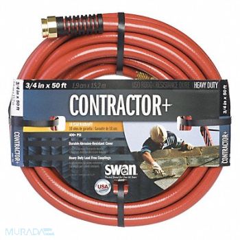 SWAN Water Hose PVC 3/4 ID 50 ft L, 313G65