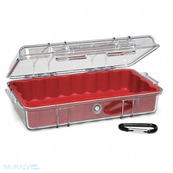 PELICAN Micro Case Red 9.37 x 5.56 x 2.62 In, 8VUM2